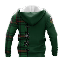 Lundin Tartan Hoodie - Lion Rampant And Celtic Thistle Style