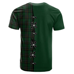 MacAlpin Tartan T-shirt - Lion Rampant And Celtic Thistle Style