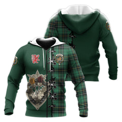 MacAlpin Ancient Tartan Hoodie - Lion Rampant And Celtic Thistle Style