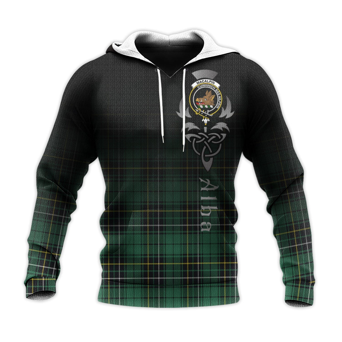 MacAlpin Ancient Tartan Hoodie - Alba Celtic Style