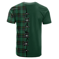 MacAlpin Ancient Tartan T-shirt - Lion Rampant And Celtic Thistle Style