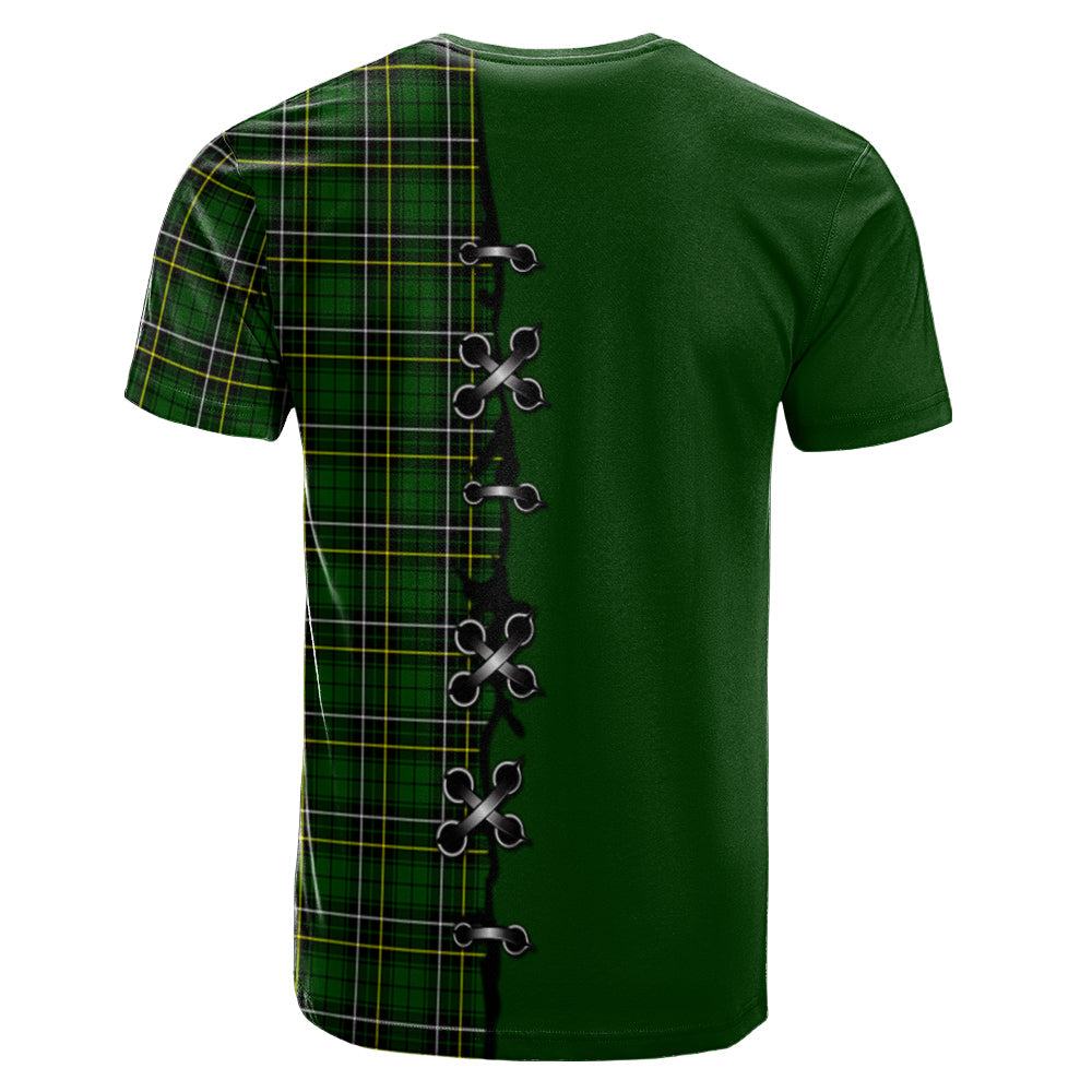 MacAlpin Modern Tartan T-shirt - Lion Rampant And Celtic Thistle Style