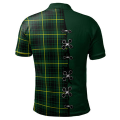 MacArthur Modern Tartan Polo Shirt - Lion Rampant And Celtic Thistle Style