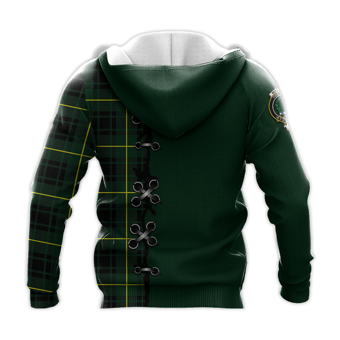 MacArthur Modern Tartan Hoodie - Lion Rampant And Celtic Thistle Style