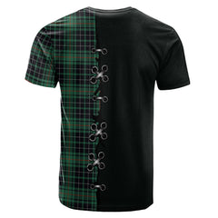 MacAulay Hunting Ancient Tartan T-shirt - Lion Rampant And Celtic Thistle Style