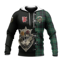 MacAulay Hunting Ancient Tartan Hoodie - Lion Rampant And Celtic Thistle Style