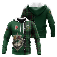 MacAulay of Lewis Tartan Hoodie - Lion Rampant And Celtic Thistle Style