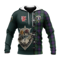 MacCallum Tartan Hoodie - Lion Rampant And Celtic Thistle Style