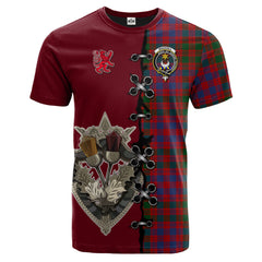 MacColl Ancient Tartan T-shirt - Lion Rampant And Celtic Thistle Style