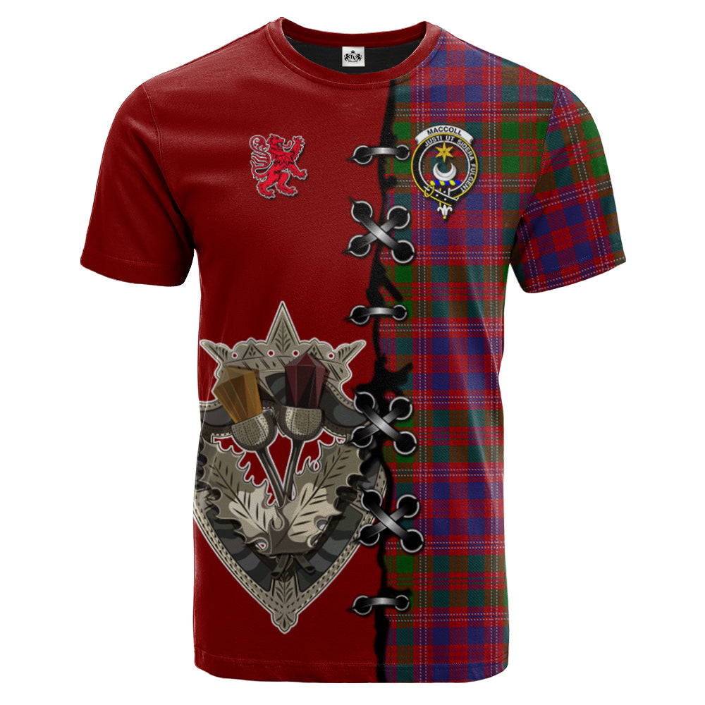 MacColl Hunting Tartan T-shirt - Lion Rampant And Celtic Thistle Style