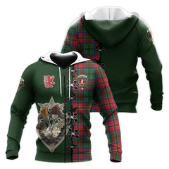 MacCulloch Tartan Hoodie - Lion Rampant And Celtic Thistle Style