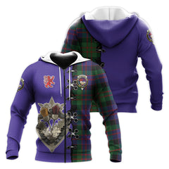 MacDonald Tartan Hoodie - Lion Rampant And Celtic Thistle Style