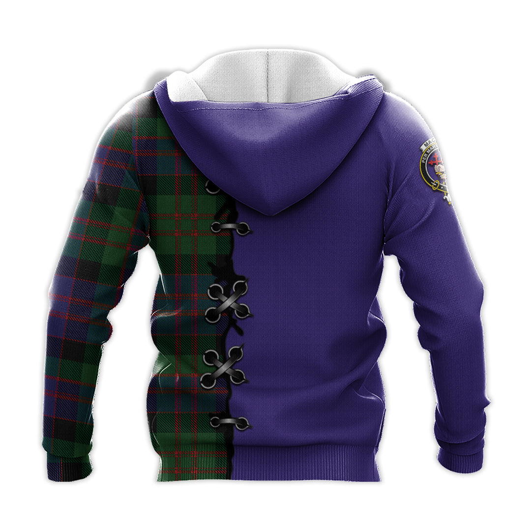 MacDonald Tartan Hoodie - Lion Rampant And Celtic Thistle Style