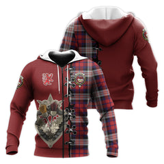 MacDonald Dress Irish Tartan Hoodie - Lion Rampant And Celtic Thistle Style