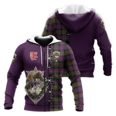 MacDonald Modern Tartan Hoodie - Lion Rampant And Celtic Thistle Style