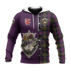 MacDonald Modern Tartan Hoodie - Lion Rampant And Celtic Thistle Style