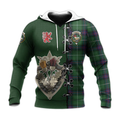 MacDonald of The Isles Tartan Hoodie - Lion Rampant And Celtic Thistle Style