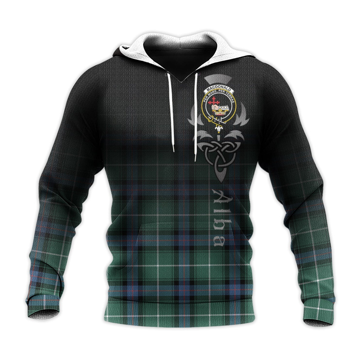 MacDonald Of The Isles Hunting Ancient Tartan Hoodie - Alba Celtic Style