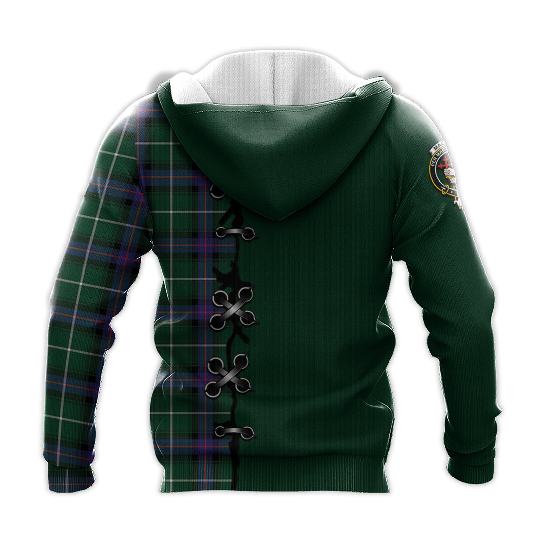 MacDonald of the Isles Hunting Modern Tartan Hoodie - Lion Rampant And Celtic Thistle Style