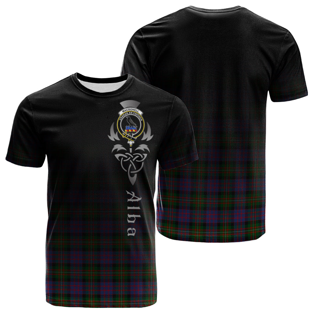 MacDonell Of Glengarry Tartan Crest T-shirt - Alba Celtic Style