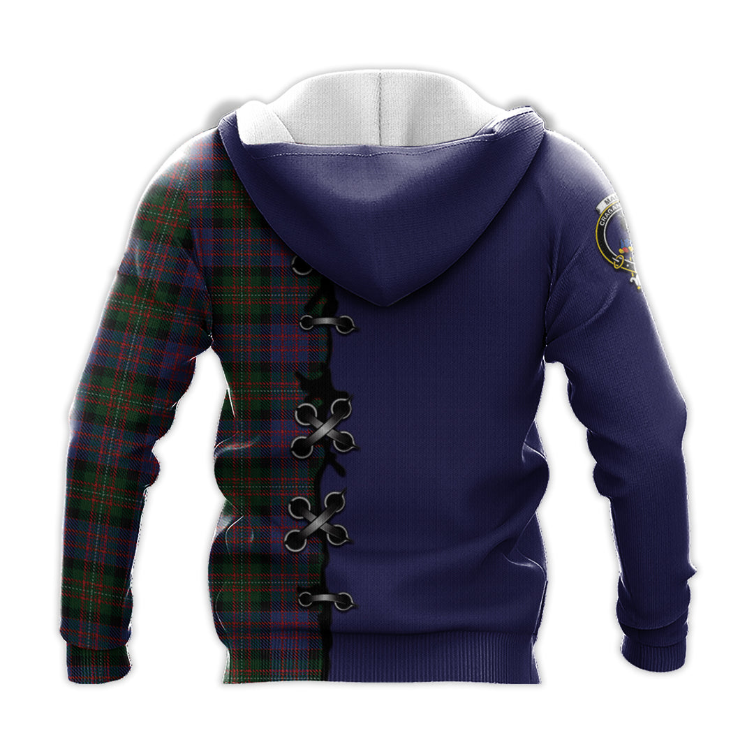 MacDonell of Glengarry Tartan Hoodie - Lion Rampant And Celtic Thistle Style