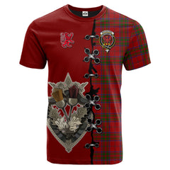 MacDonell of Keppoch Tartan T-shirt - Lion Rampant And Celtic Thistle Style