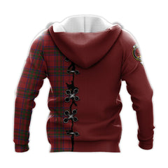 MacDonell of Keppoch Tartan Hoodie - Lion Rampant And Celtic Thistle Style