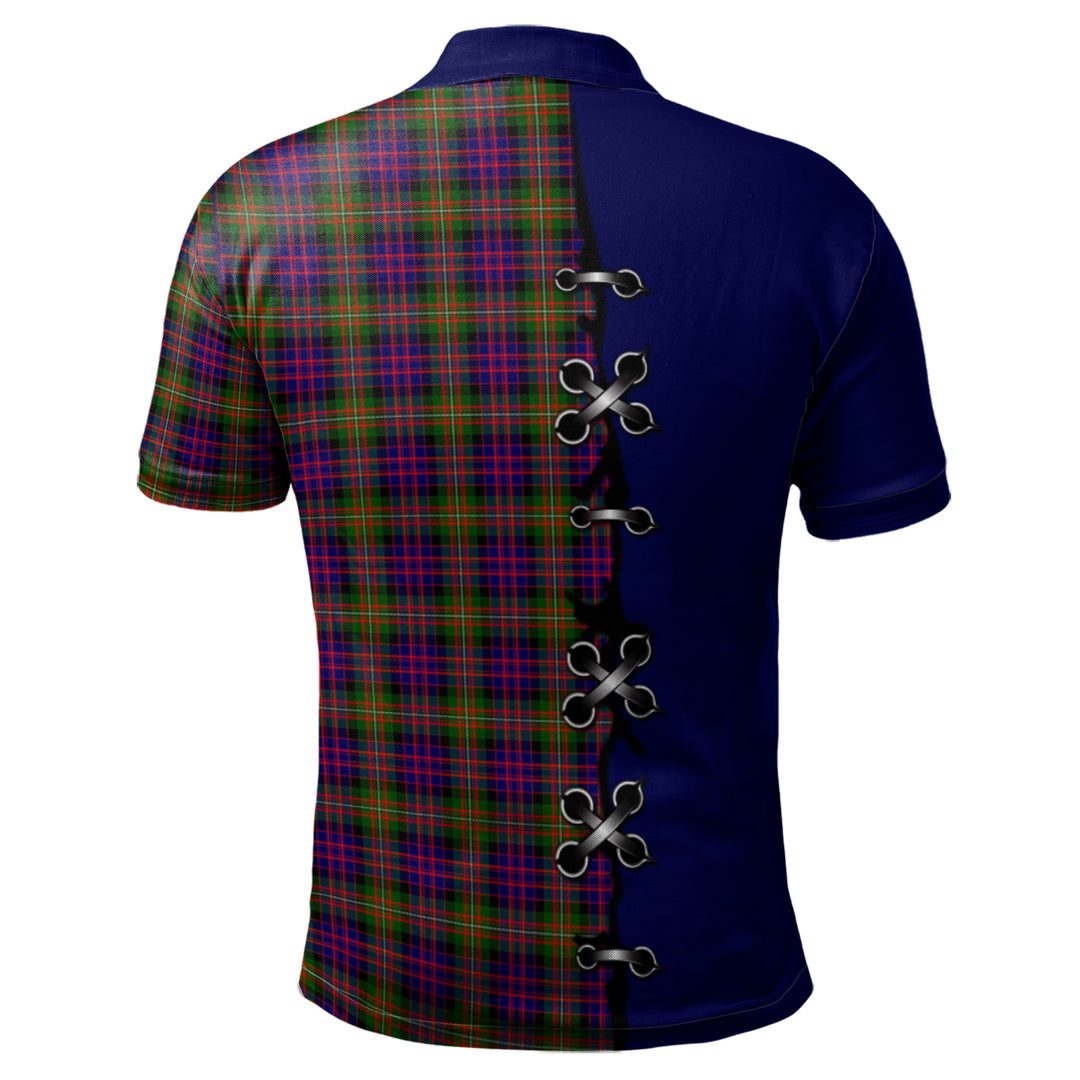 MacDonnell of Glengarry Modern Tartan Polo Shirt - Lion Rampant And Celtic Thistle Style