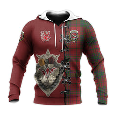 MacDougall Tartan Hoodie - Lion Rampant And Celtic Thistle Style