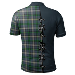 MacDowall Tartan Polo Shirt - Lion Rampant And Celtic Thistle Style