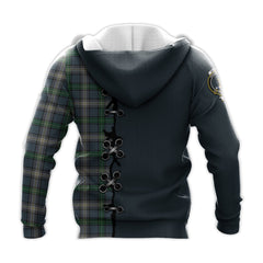 MacDowall Tartan Hoodie - Lion Rampant And Celtic Thistle Style