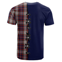 MacFarlane Dress Tartan T-shirt - Lion Rampant And Celtic Thistle Style