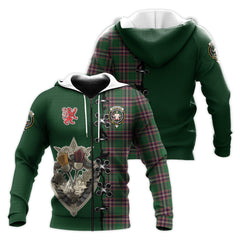 MacFarlane Hunting Tartan Hoodie - Lion Rampant And Celtic Thistle Style