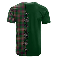 MacFarlane Hunting Tartan T-shirt - Lion Rampant And Celtic Thistle Style