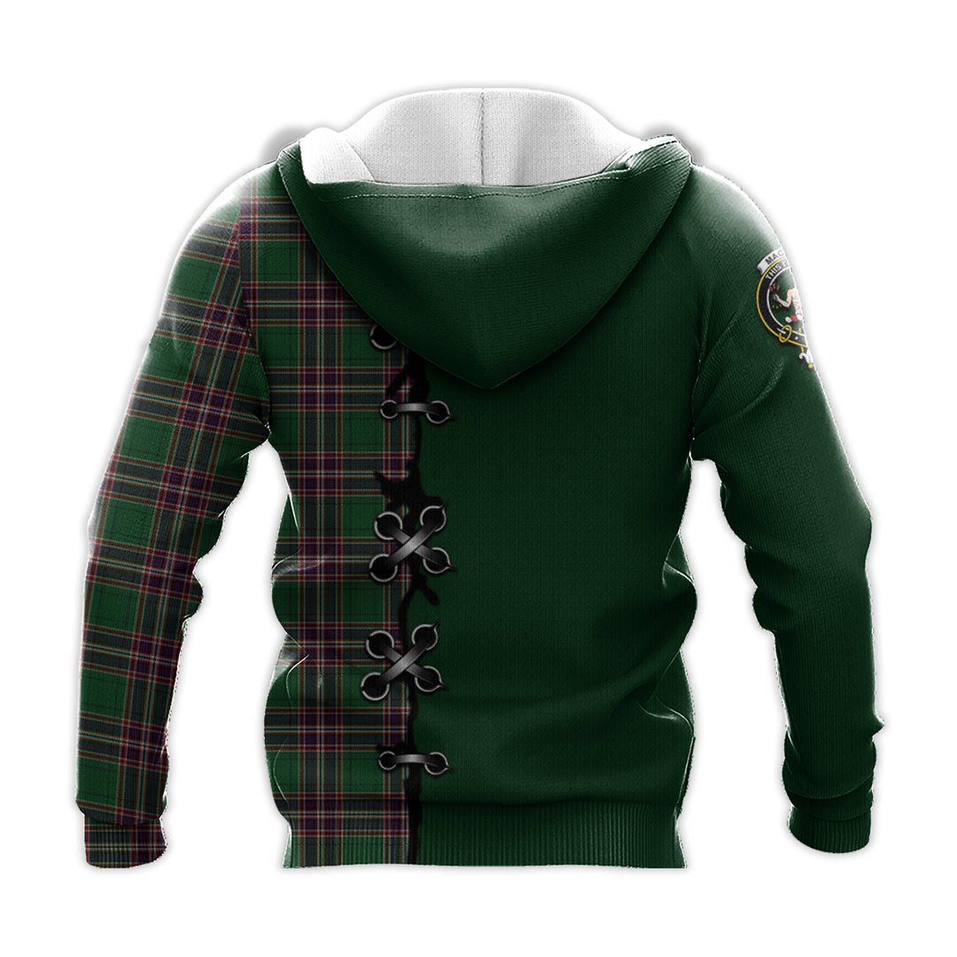 MacFarlane Hunting Tartan Hoodie - Lion Rampant And Celtic Thistle Style