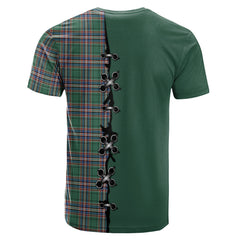 MacFarlane Hunting Ancient Tartan T-shirt - Lion Rampant And Celtic Thistle Style