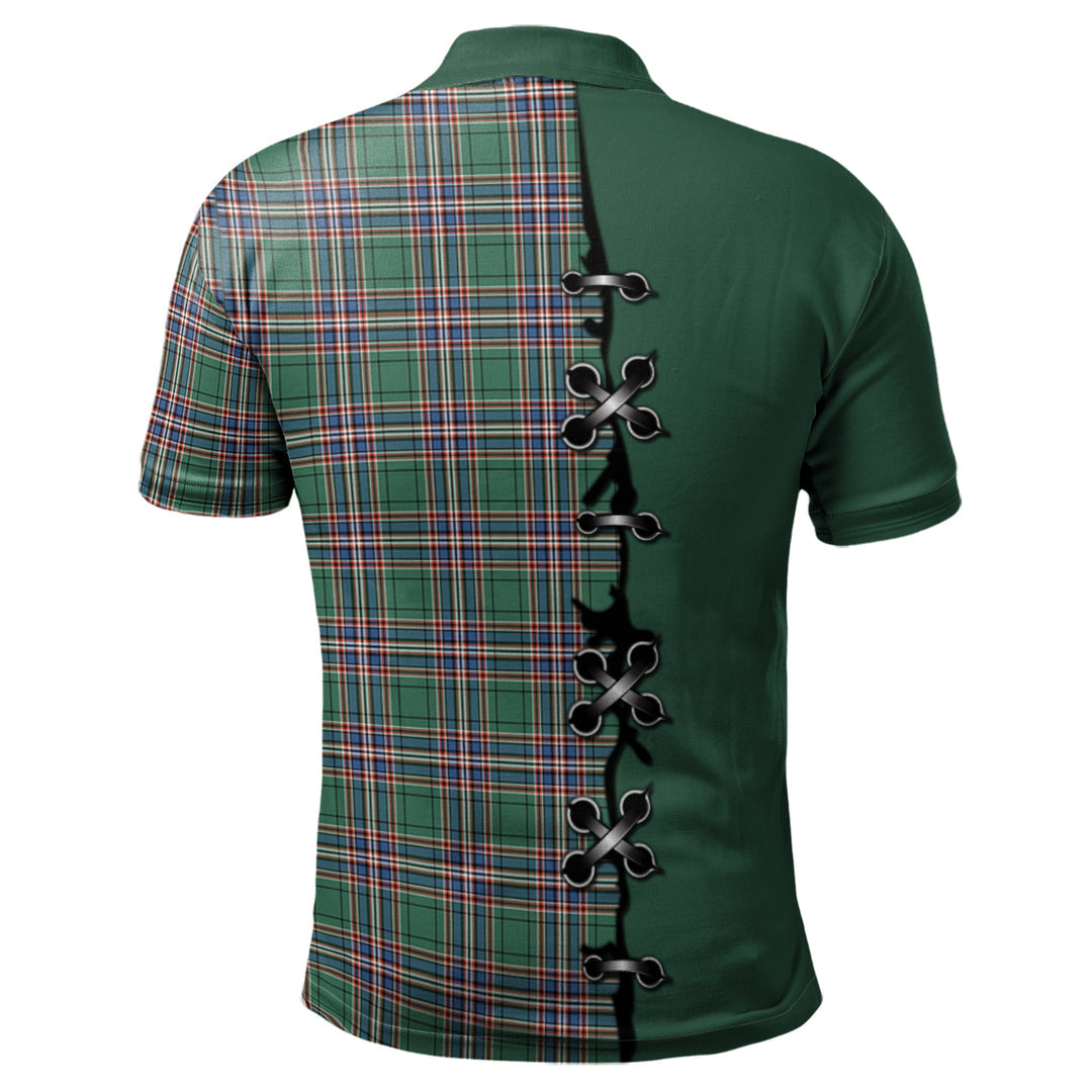 MacFarlane Hunting Ancient Tartan Polo Shirt - Lion Rampant And Celtic Thistle Style