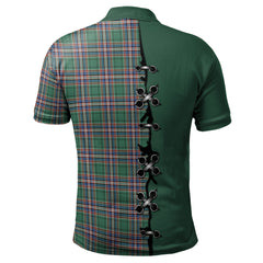 MacFarlane Hunting Ancient Tartan Polo Shirt - Lion Rampant And Celtic Thistle Style