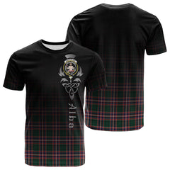 MacFarlane Hunting Modern Tartan Crest T-shirt - Alba Celtic Style