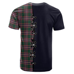 MacFarlane Hunting Modern Tartan T-shirt - Lion Rampant And Celtic Thistle Style