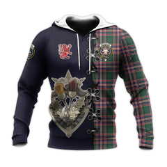 MacFarlane Hunting Modern Tartan Hoodie - Lion Rampant And Celtic Thistle Style