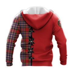 MacFarlane Modern Tartan Hoodie - Lion Rampant And Celtic Thistle Style