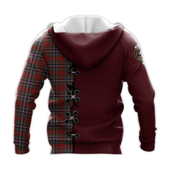 MacFarlane Red Tartan Hoodie - Lion Rampant And Celtic Thistle Style