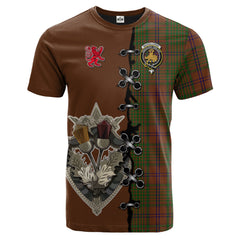 MacGillivray Hunting Tartan T-shirt - Lion Rampant And Celtic Thistle Style