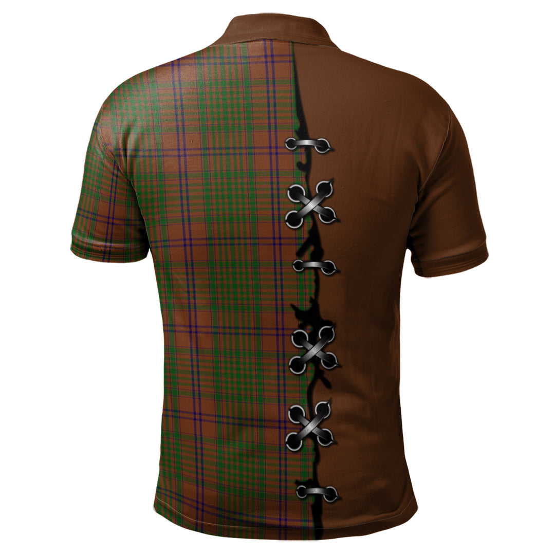 MacGillivray Hunting Tartan Polo Shirt - Lion Rampant And Celtic Thistle Style