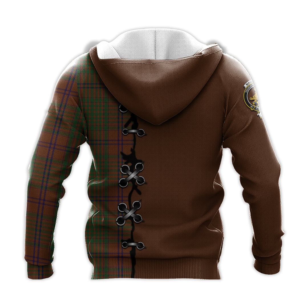 MacGillivray Hunting Tartan Hoodie - Lion Rampant And Celtic Thistle Style