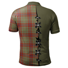 MacGillivray Hunting Ancient Tartan Polo Shirt - Lion Rampant And Celtic Thistle Style