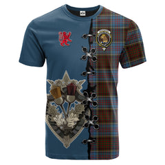 MacGregor Hastie Tartan T-shirt - Lion Rampant And Celtic Thistle Style