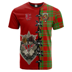 MacGregor Modern Tartan T-shirt - Lion Rampant And Celtic Thistle Style