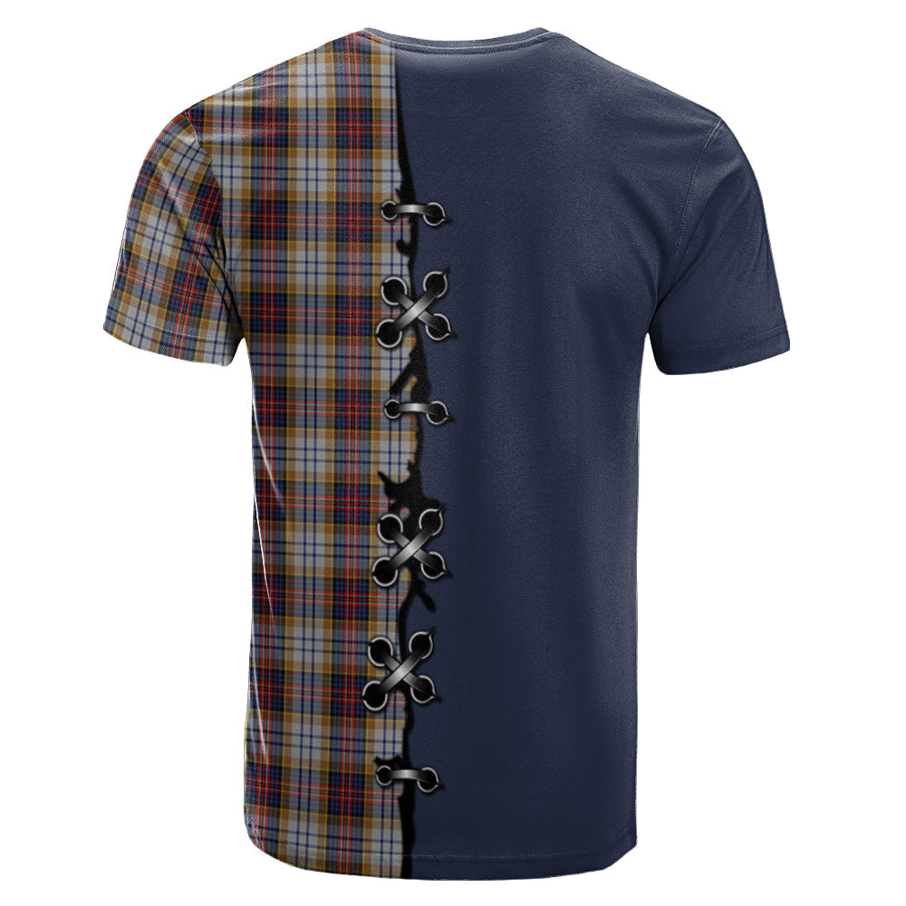 MacInnes Ancient Hunting Tartan T-shirt - Lion Rampant And Celtic Thistle Style